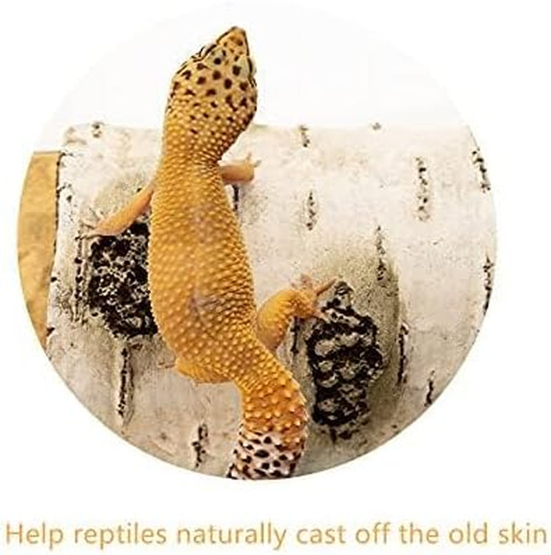 Artificial Birch Log Hide Reptile Shelter Leopard Gecko Young Bearded Dragon Snake Sleeping Cave Wood Shape Hideout Terrarium Bush Landscaping Ornament (S)