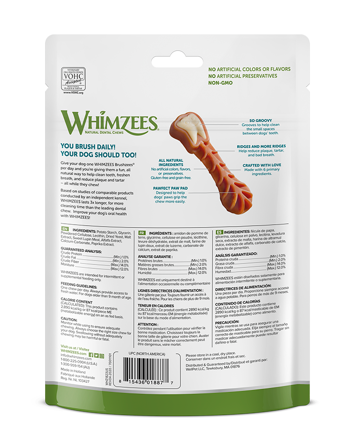 WHMZ DNTL CHW MEDIUM 7CT ( 4 X 7.4 OZ )