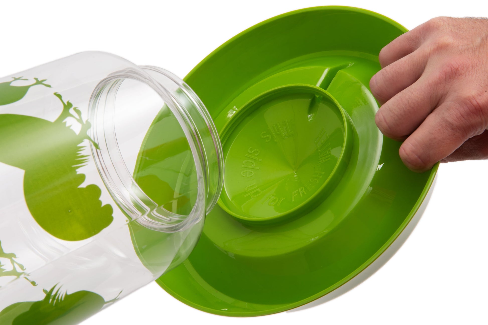 Plastic Chicken Feeder or Waterer, Green, 128Oz Water, 8 Lbs of Food 1 Count