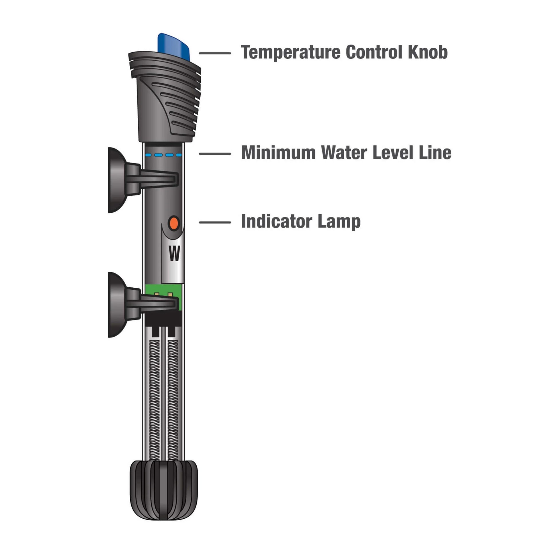 Submersible Aquarium Heater, 200 Watts, up to 75 Gallons