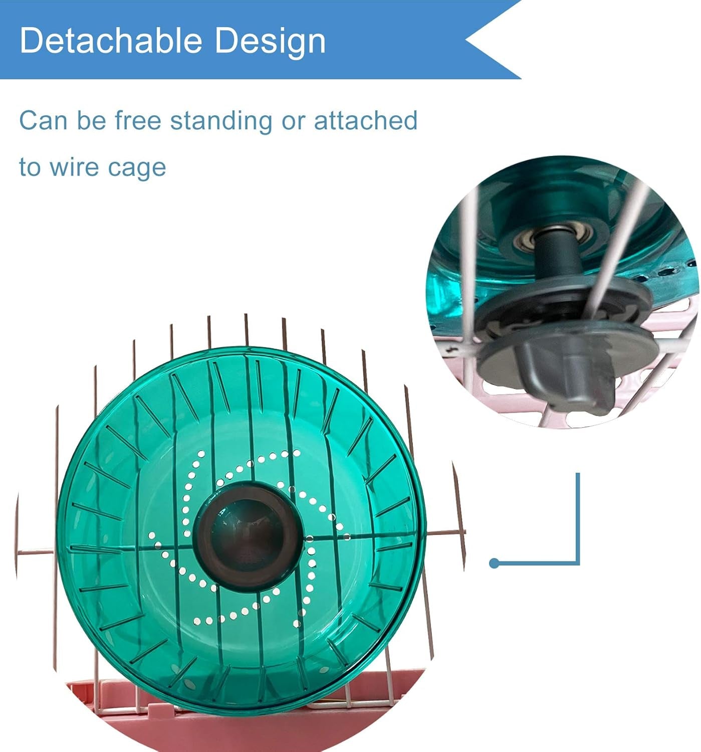 Hamster Exercise Wheel, Silent Spinner Hamster Running Wheels, Diameter 6.7 Inch, Green