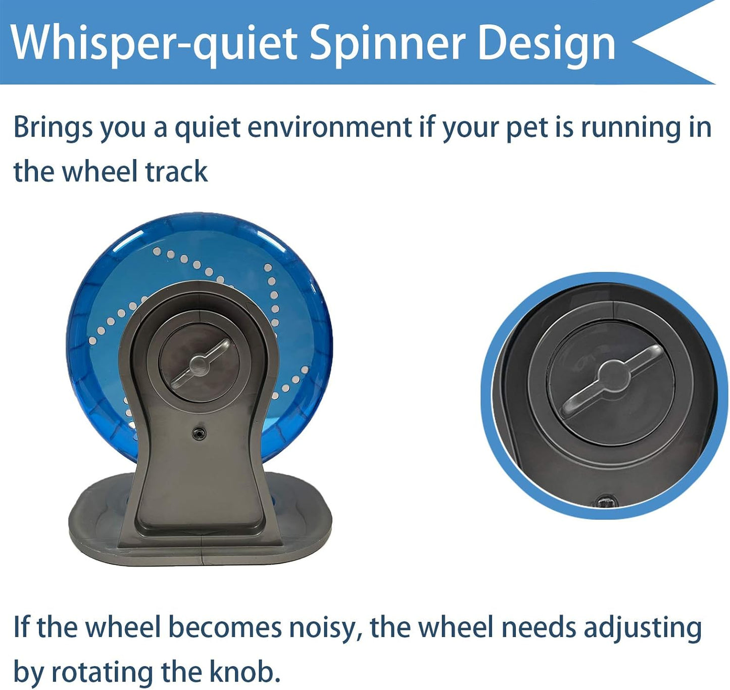 Hamster Exercise Wheel, Silent Spinner Hamster Running Wheels, Diameter 6.7 Inch, Blue