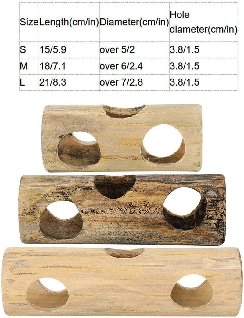 Hamster Toy, All Natural Bamboo Hamster Tunnel Toy Summer Cool Exercise Tubes and Tunnels Small Animal Activity Center Toys for Syrian Hamster Hedgehog Gerbils Chinchillas(M)