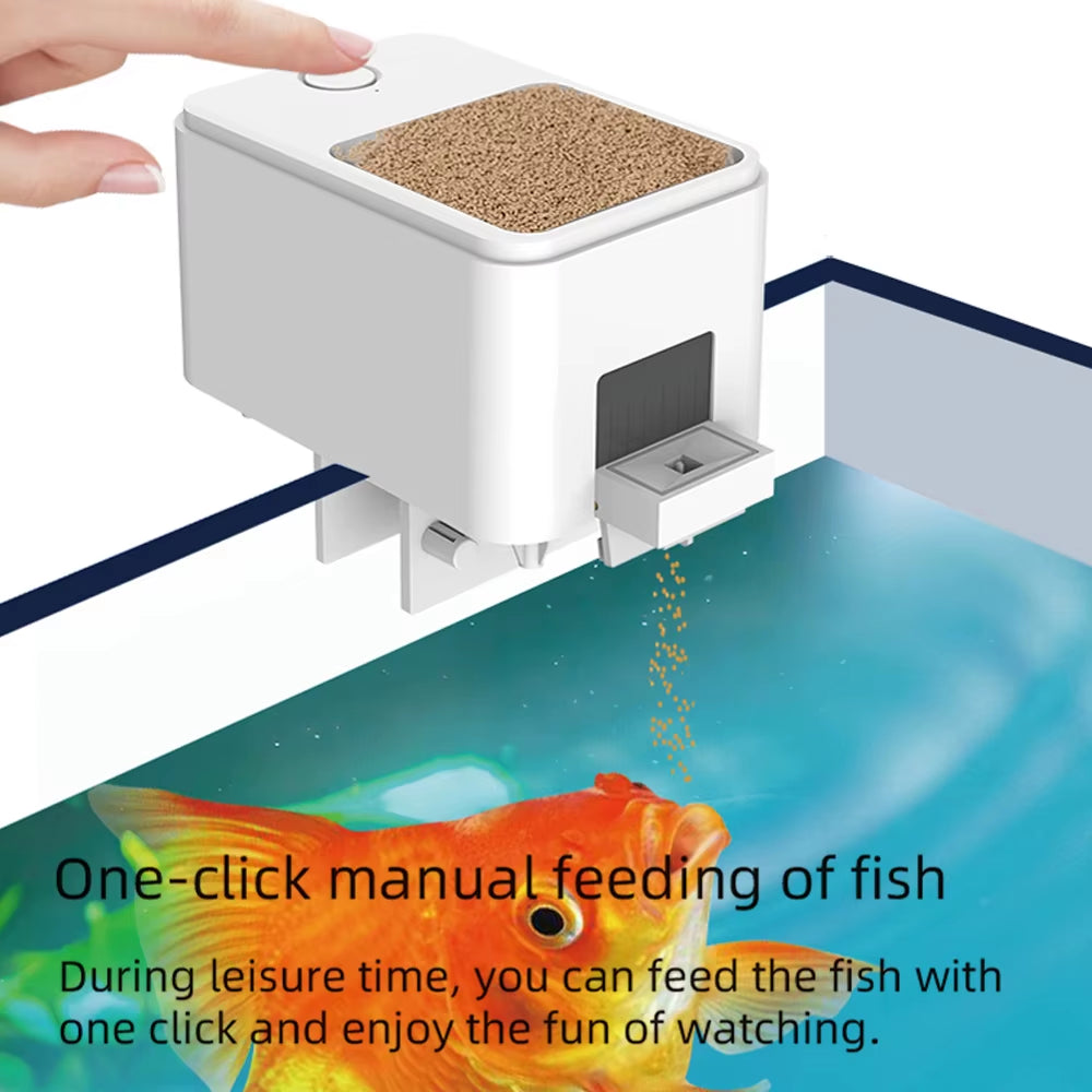 Wifi Smart Automatic Feeder Aquarium Goldfish Timing Feeder 100ML Large Capacity APP Control Feeding Records Remind Fish Feeder