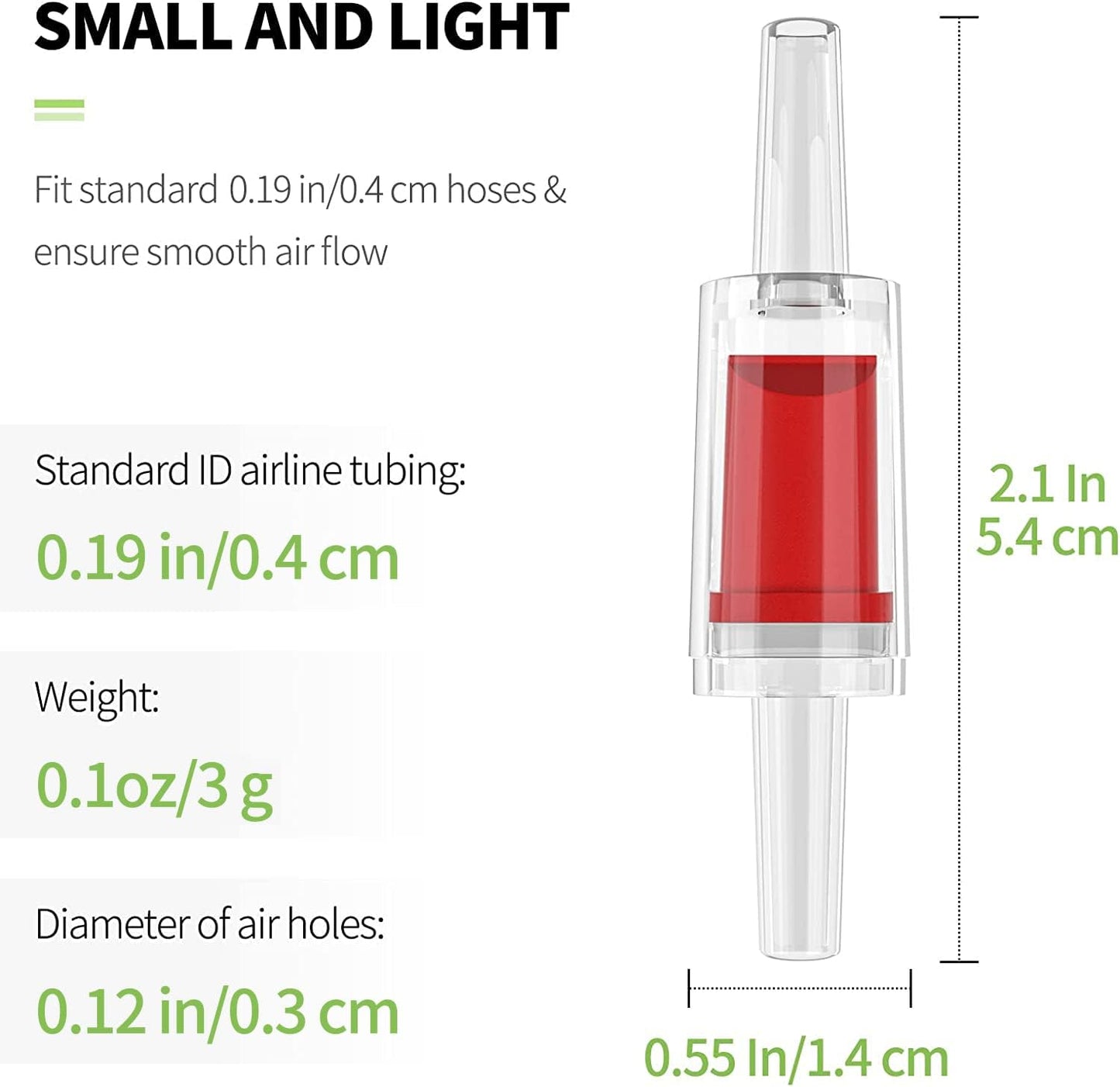 Aquarium Check Valves Plastic One Way Non-Return Check Valve for Fish Tank