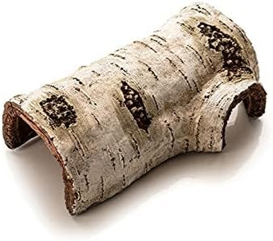 Artificial Birch Log Hide Reptile Shelter Leopard Gecko Young Bearded Dragon Snake Sleeping Cave Wood Shape Hideout Terrarium Bush Landscaping Ornament (S)