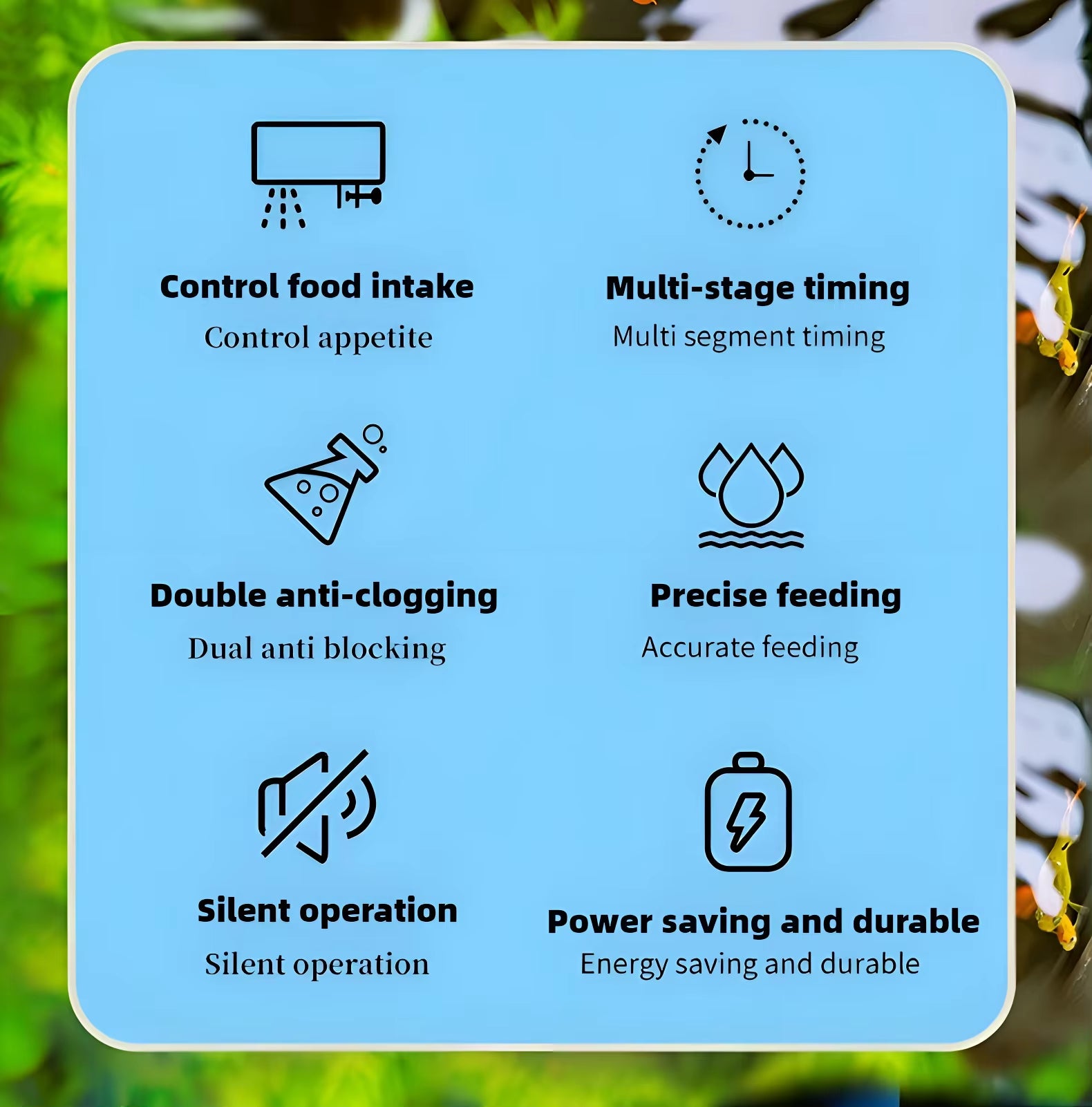 Automatic Fish Feeder/Intelligent Feeder, 4-Speed Timer, Maximum Support for 12MM Fish Food, Suitable for Turtles and Fish