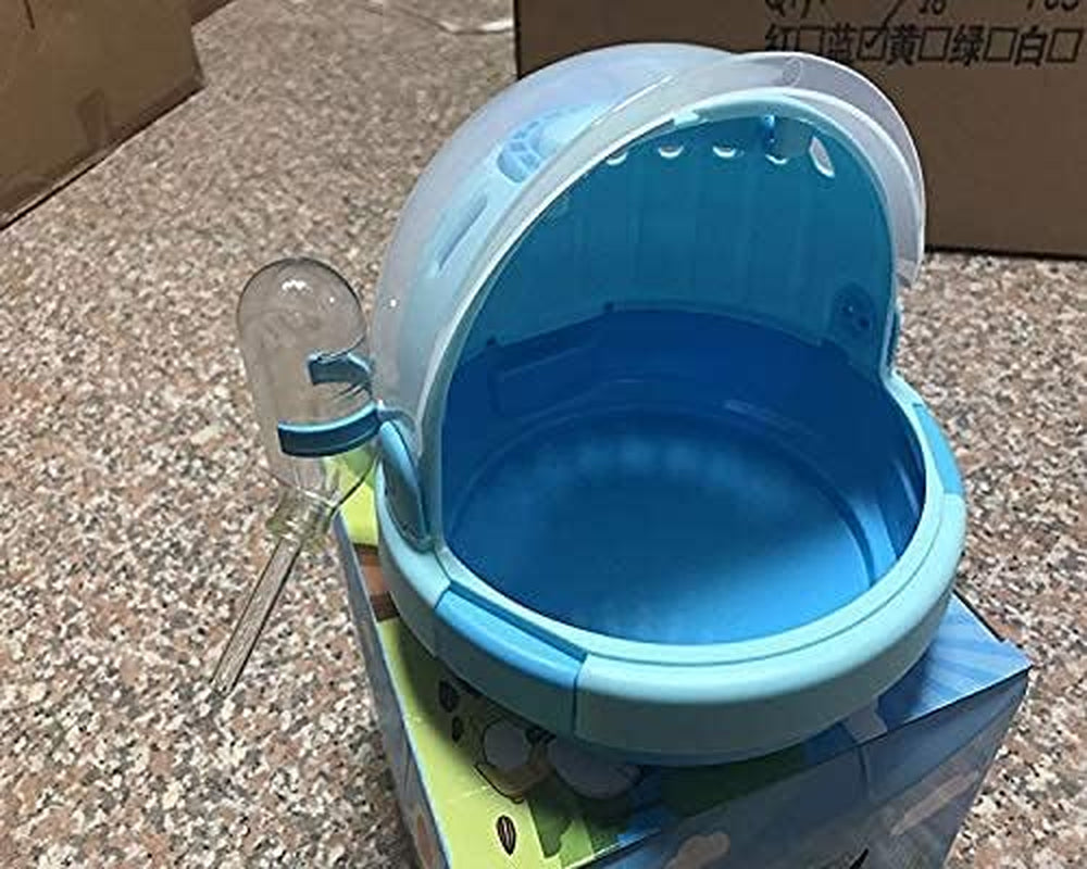 Portable Hamster Cage Suitable for Outdoor Sports and Travel Hide-Out Large Hamster Cage Measures Small Animal and Critter Carrier (M, Blue)