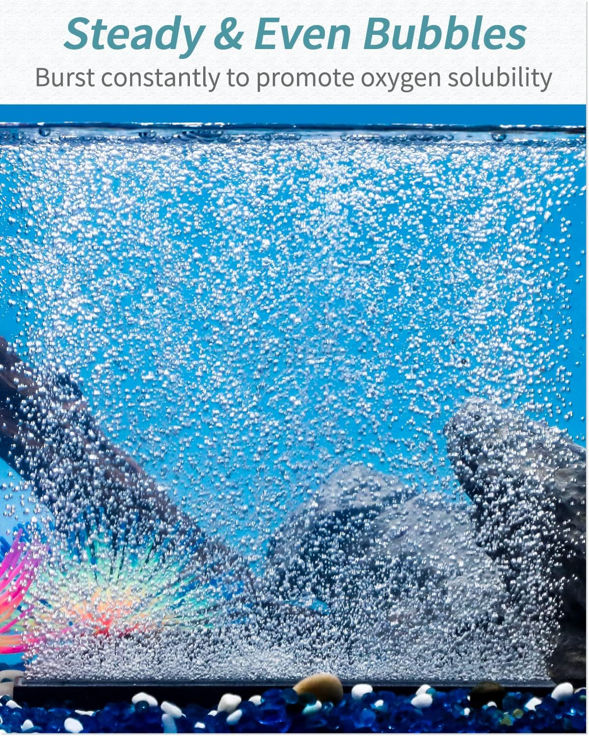 8 Inch Air Stone Grey Mineral Bubble Stone Bar Diffuser Bubbler Airstones for Air Pump, Aquarium, and Fish Tank