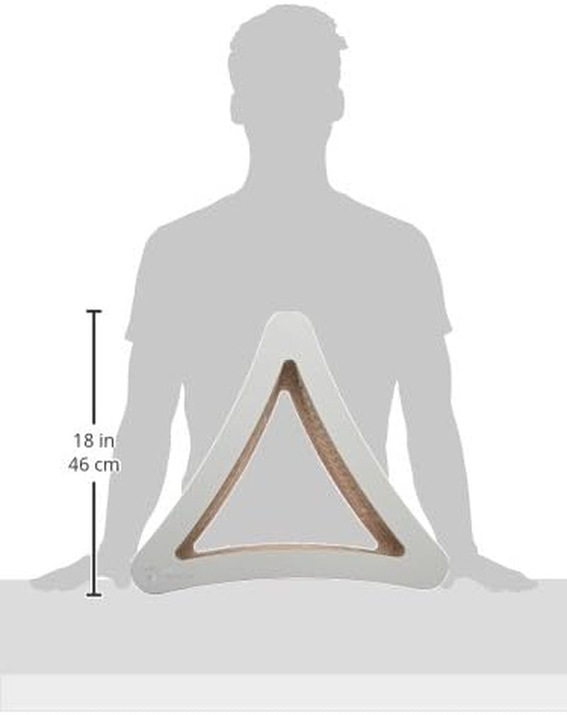 3-Sided Vertical Scratch Play & Perch Cat Scratching Post, 18" X 10.5" X 15.9", Multiple Angle Cat Scratching Pad; 6 Usable Sides, 100% Recyclable Cardboard Lounge