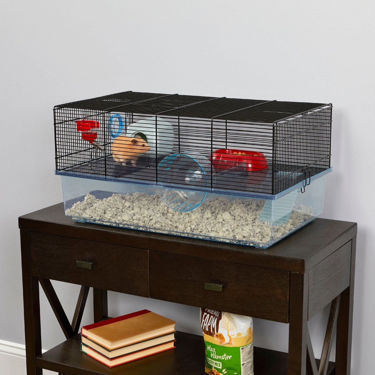 Furplast, Favola Hamster Cage Includes Water Bottle, Exercise Wheel, Food Dish & Hamster Hide-Out Large Hamster Cage Measures 23.6L X 14.4W X 11.8H-Inches