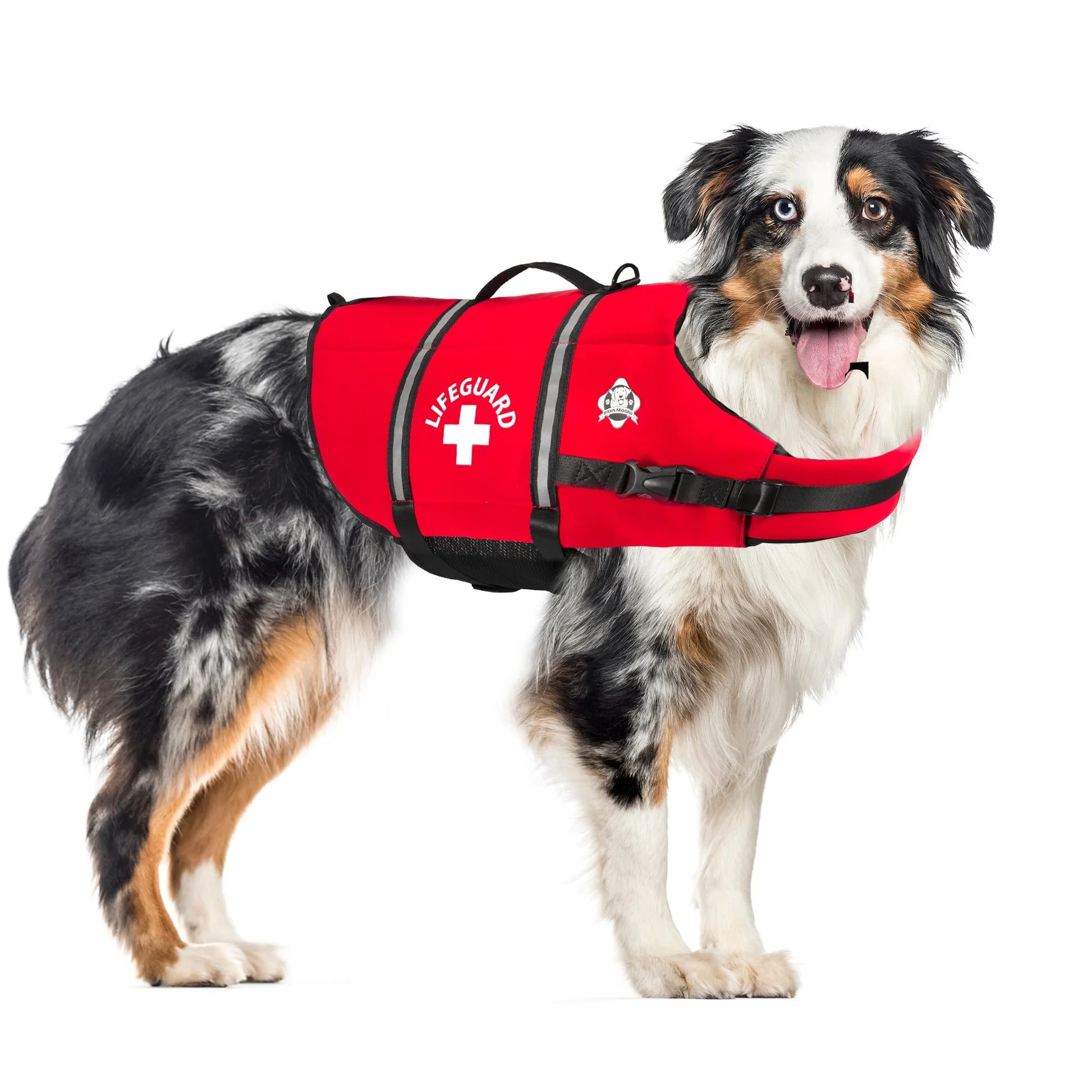 Fido Pet Products R1400 M - Red Lifeguard Neoprene Dog Life Jacket