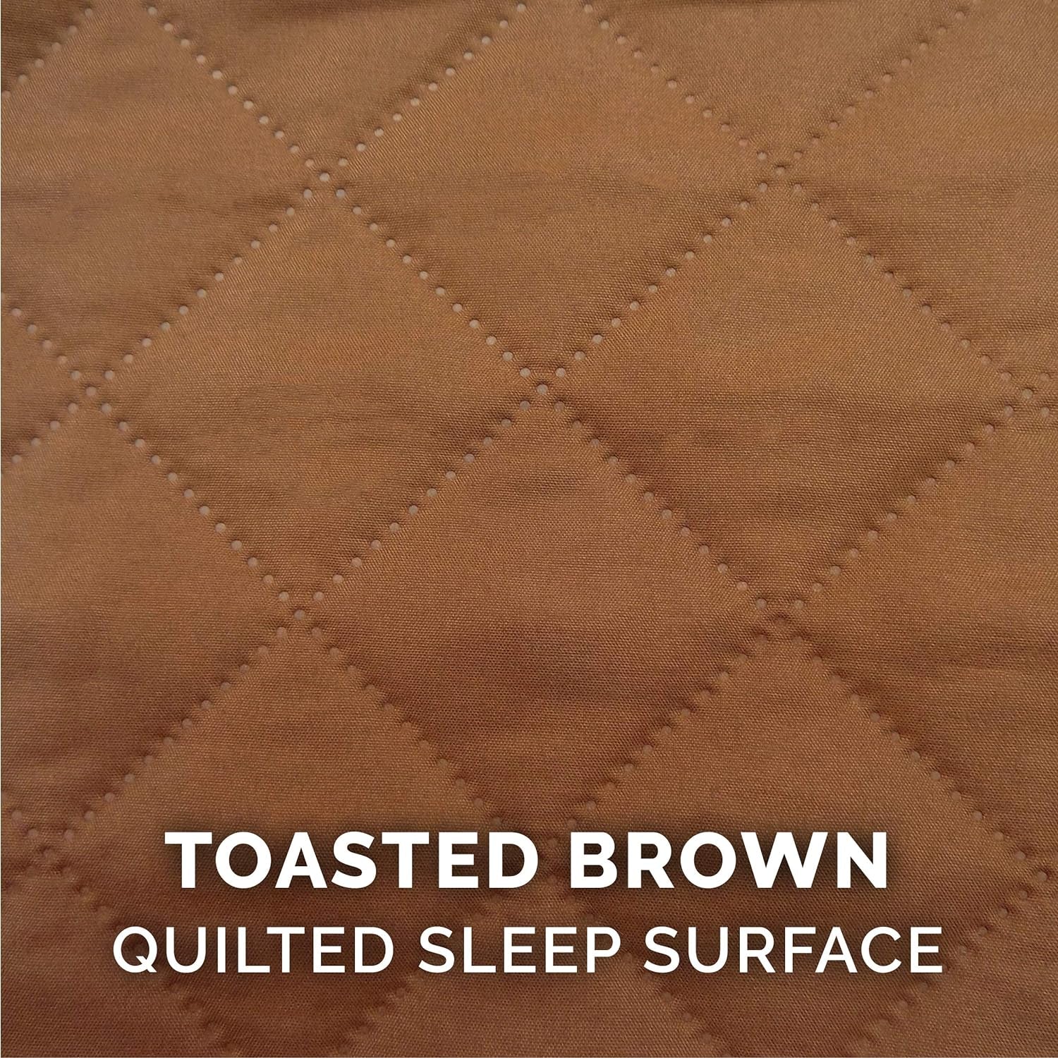 Quilted Sofa-Style Cooling Gel Foam Dog Bed - Toasted Brown, Small