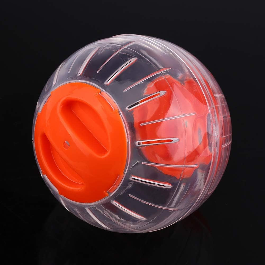 Hamster Exercise Ball 3Colors 12Cm Plastic Small Pet Hamster Gerbil Toy Running Activity Exercise Ball( Orange)