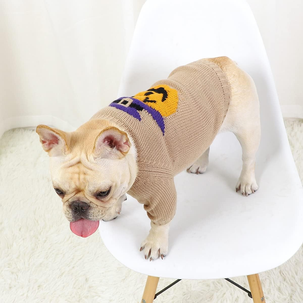 Sweaters Dog Winter Warm Clothes - Halloween Dog Sweater Soft Comfortable Pet Clothes Holiday Party for Cat and Puppy