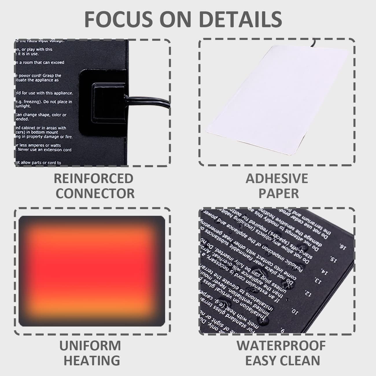 Reptile Heating Pad - Hermit Crab Heater Heat Mat for Reptiles Snake Lizard Terrarium 8 Watt