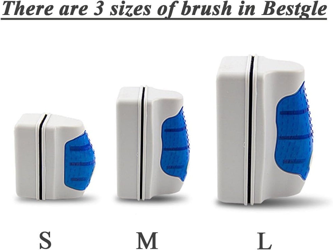 Aquarium Glass Magnetic Scrubber Cleaner, Fish Tank Aquatic Algae Cleaning Tool Brush Magnet Scraper with Floating Design for Tank under 60 Gallon