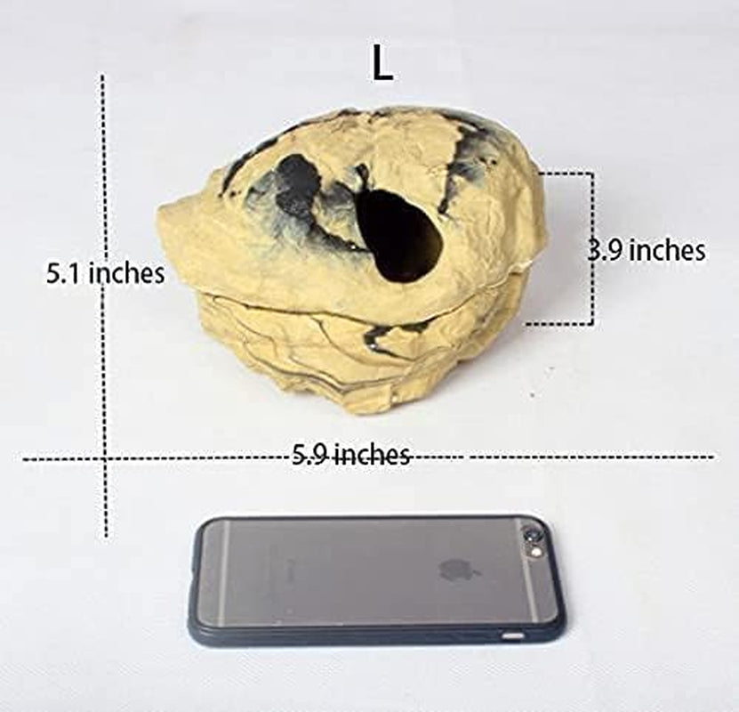 Reptile Hides and Caves Snake Hides Cave Tank Accessories Décor Hideouts Lizard Hideout for Amphibian Small Ball Pythons Corn Snake Geckos (L)