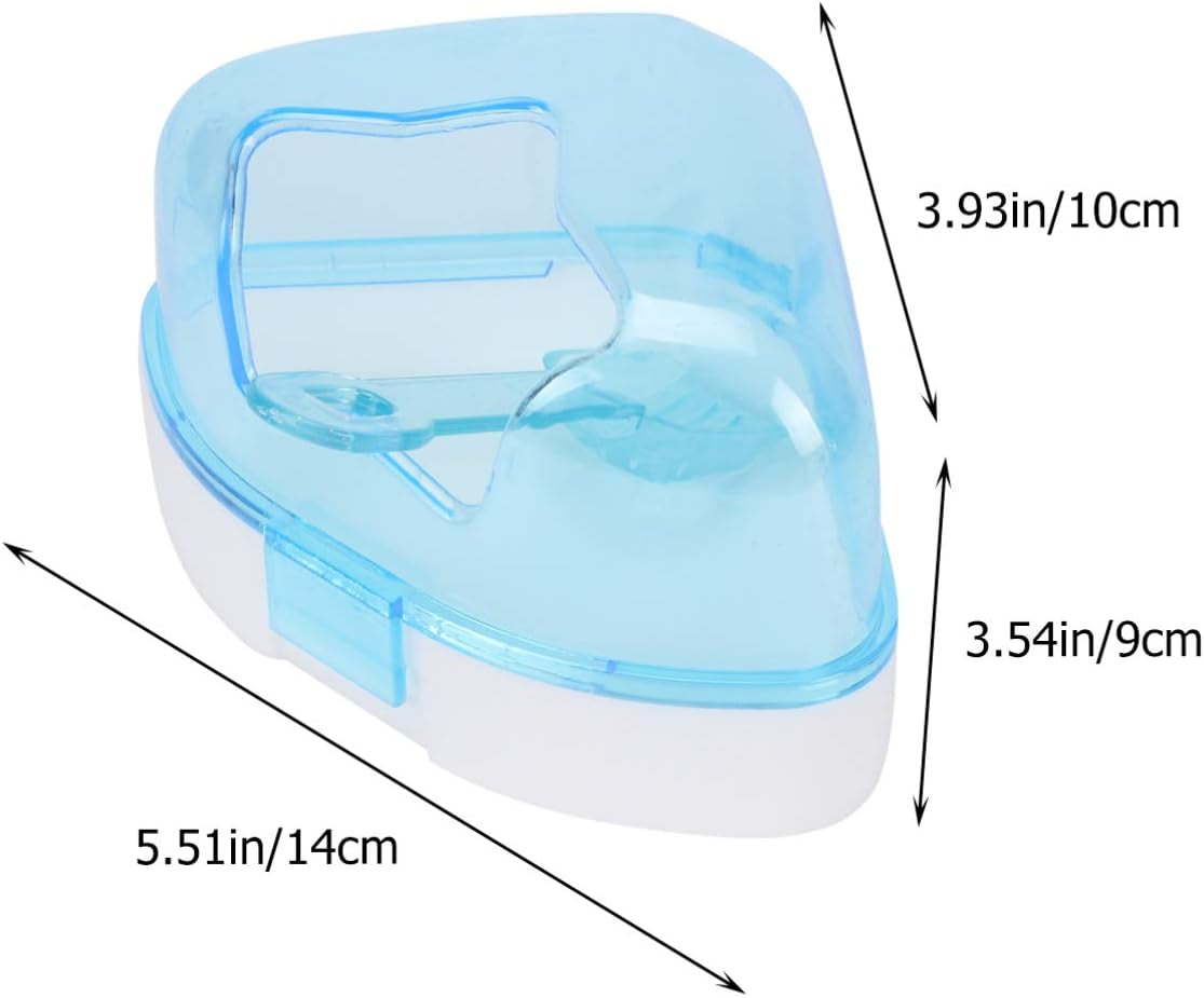 Hamster Sand Bathroom Plastic Sand Bath Container with Scoop Hamster Bathroom Sauna Toilet Bathtub for Mouse Hamster Chinchilla Rat Gerbil (Random Color)