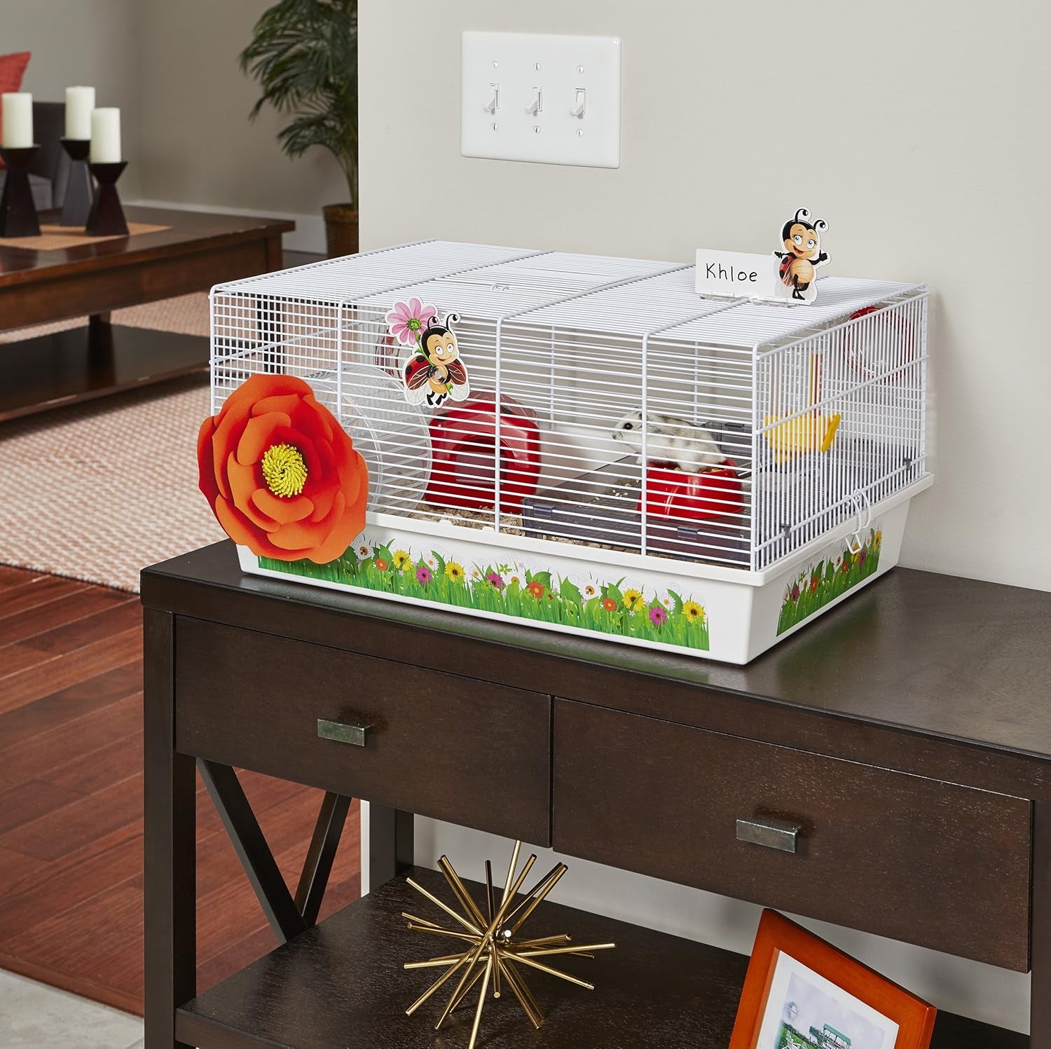 Hamster Cage | Lovely Ladybug Theme | Accessories & Decals Included