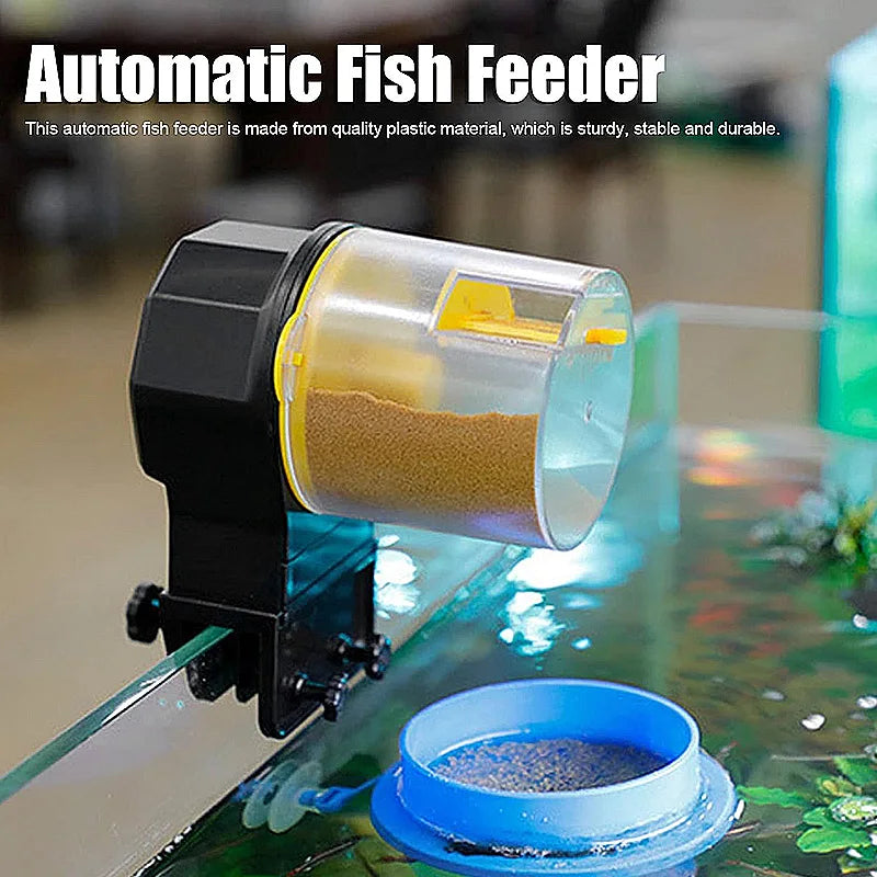 Automatic Fish Tank Feeder Aquarium 12/24 Hours Intelligent Timing Large-Capacity Electric Auto Food Dispenser Goldfish Feeder