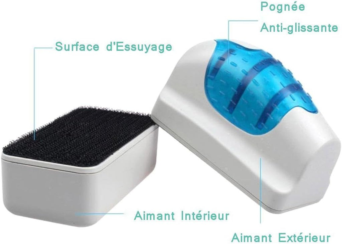 Aquarium Glass Magnetic Scrubber Cleaner, Fish Tank Aquatic Algae Cleaning Tool Brush Magnet Scraper with Floating Design for Tank under 60 Gallon