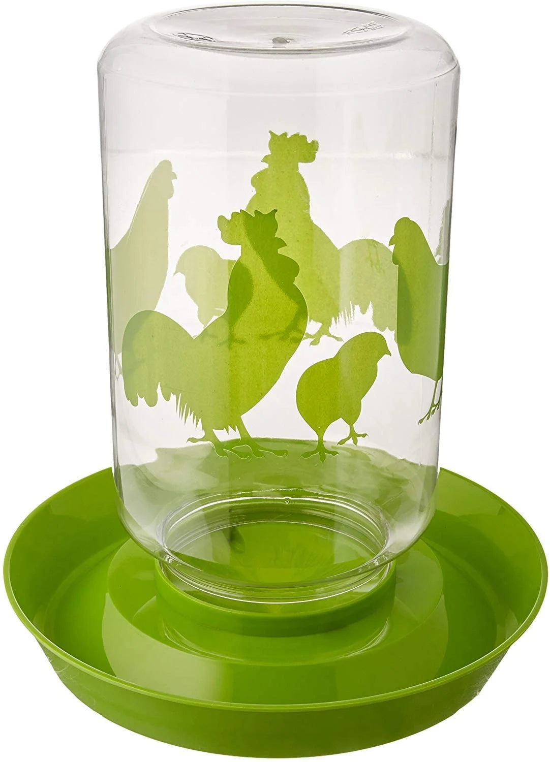 Plastic Chicken Feeder or Waterer, Green, 128Oz Water, 8 Lbs of Food 1 Count