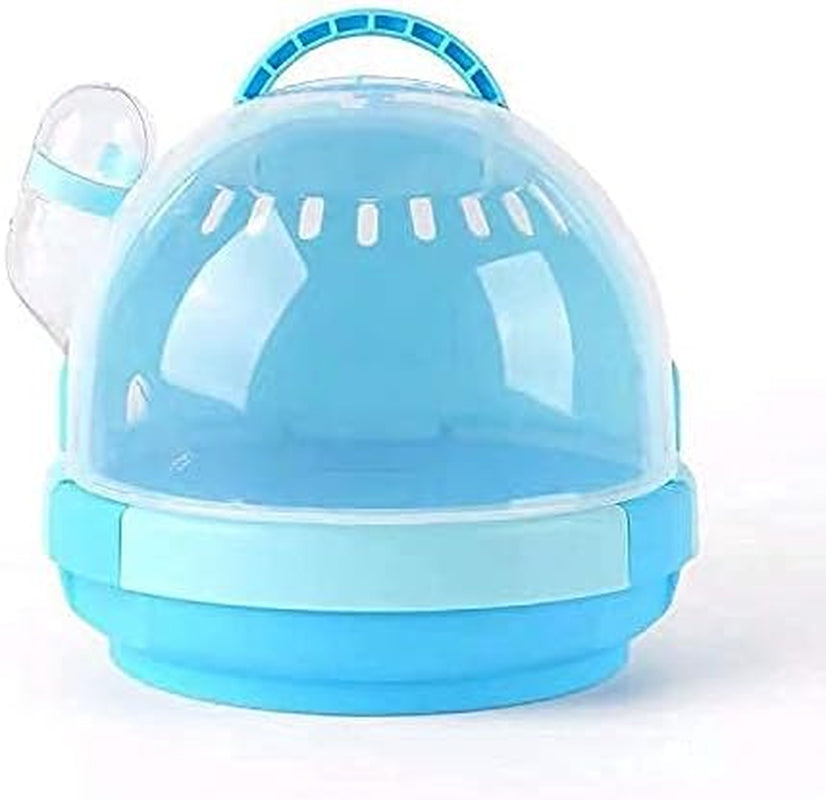 Portable Hamster Cage Suitable for Outdoor Sports and Travel Hide-Out Large Hamster Cage Measures Small Animal and Critter Carrier (M, Blue)