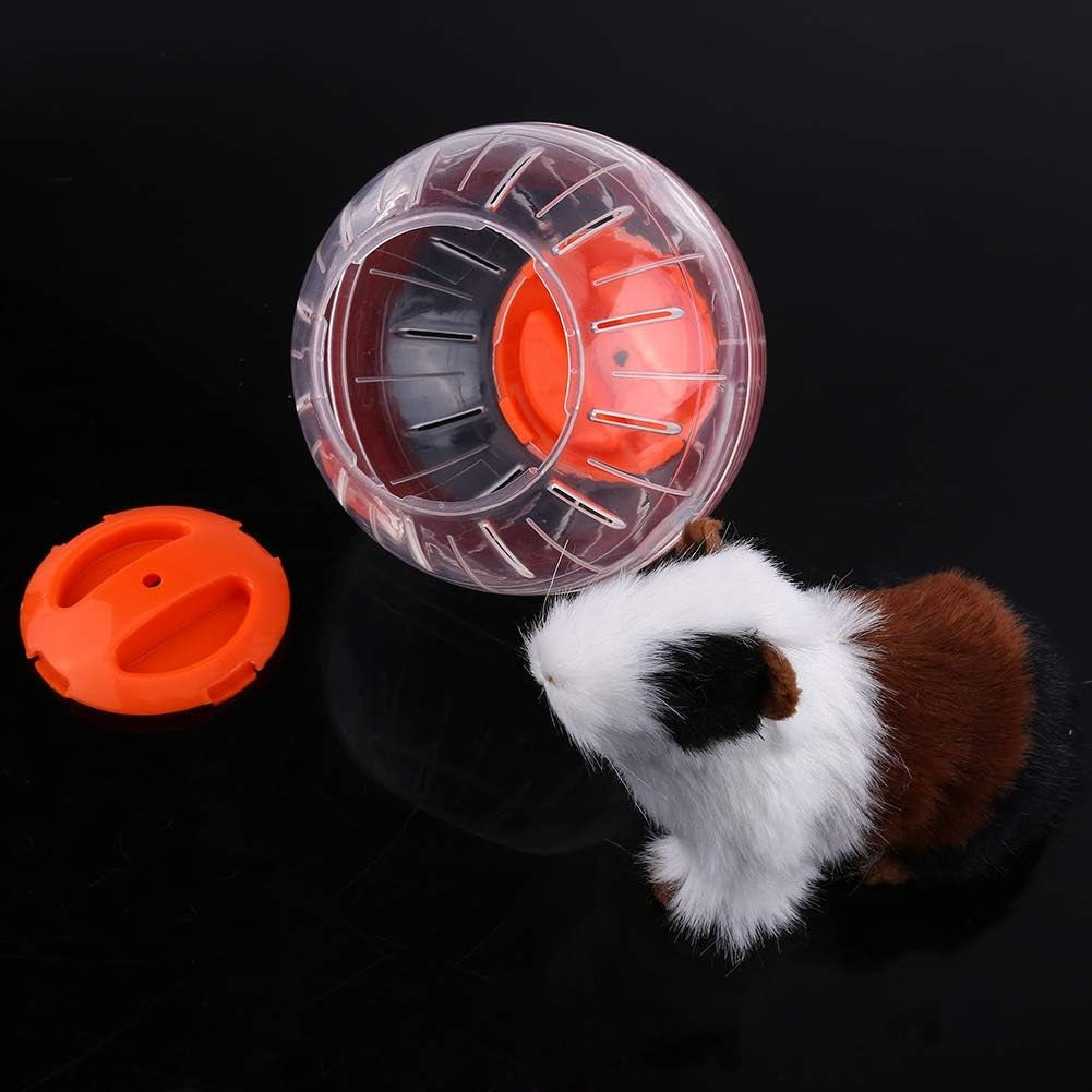Hamster Exercise Ball 3Colors 12Cm Plastic Small Pet Hamster Gerbil Toy Running Activity Exercise Ball( Orange)