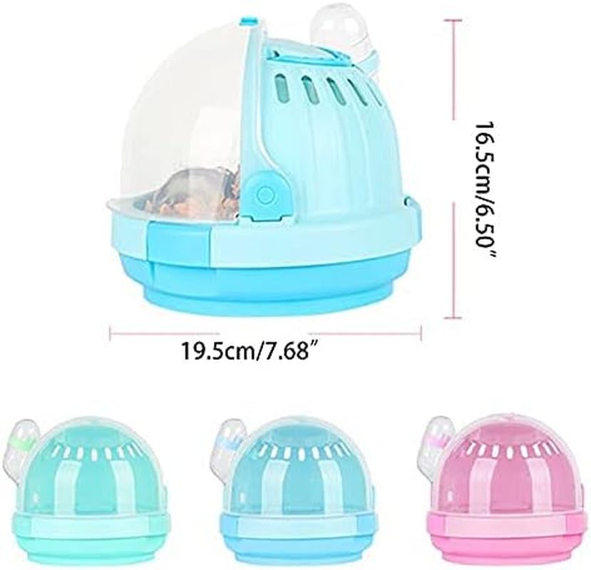 Portable Hamster Cage Suitable for Outdoor Sports and Travel Hide-Out Large Hamster Cage Measures Small Animal and Critter Carrier (M, Blue)