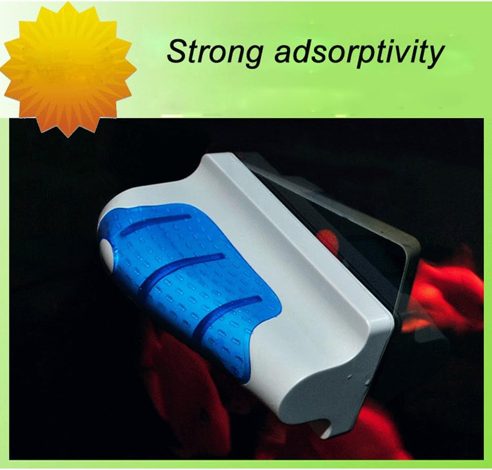 Aquarium Glass Magnetic Scrubber Cleaner, Fish Tank Aquatic Algae Cleaning Tool Brush Magnet Scraper with Floating Design for Tank under 60 Gallon