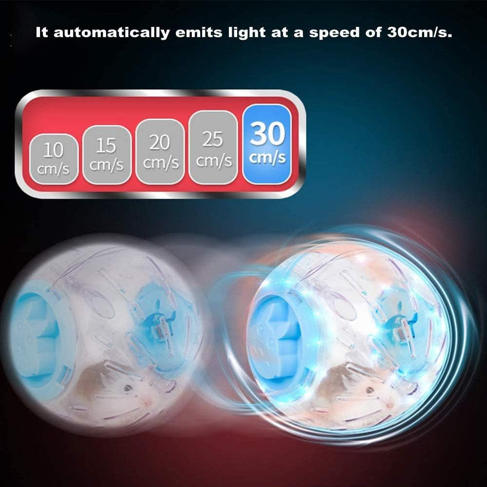 Silent Hamster Mini Running Activity Exercise Ball 4.72 Inch Toy Transparent Hamster Ball Dog Special Toy Ball Small Animals Cage Accessories (4.72In Pink Glow)