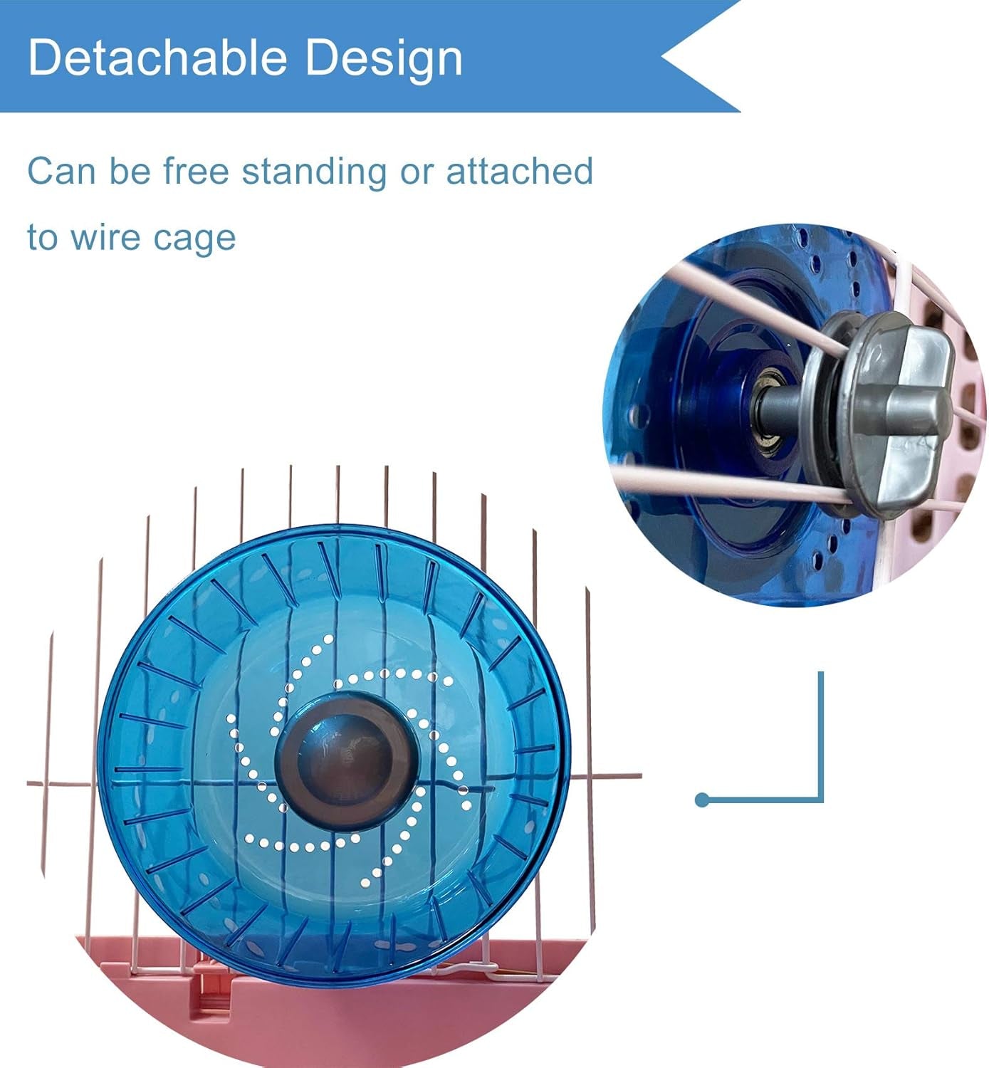 Hamster Exercise Wheel, Silent Spinner Hamster Running Wheels, Diameter 6.7 Inch, Blue