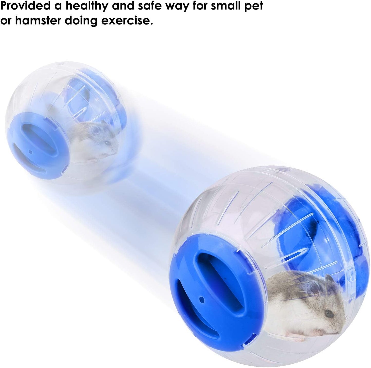 Hamster Exercise Ball Mini Fashion Plastic Running Toy Small Pet Jogging Training Activity Ball Toy for Hamster Gerbil…