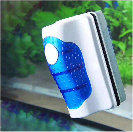 Aquarium Glass Magnetic Scrubber Cleaner, Fish Tank Aquatic Algae Cleaning Tool Brush Magnet Scraper with Floating Design for Tank under 60 Gallon