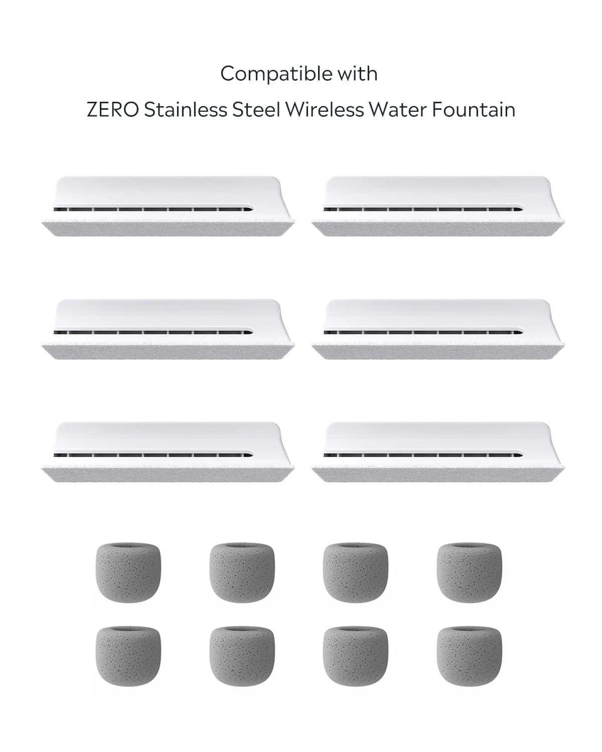 Uah Pet 2025 Upgrade Stainless Steel Wireless Pet Water Fountain