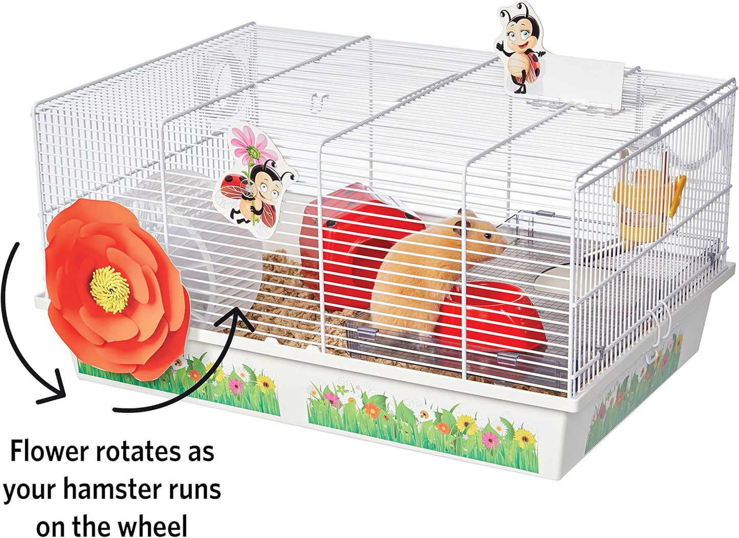 Hamster Cage | Lovely Ladybug Theme | Accessories & Decals Included