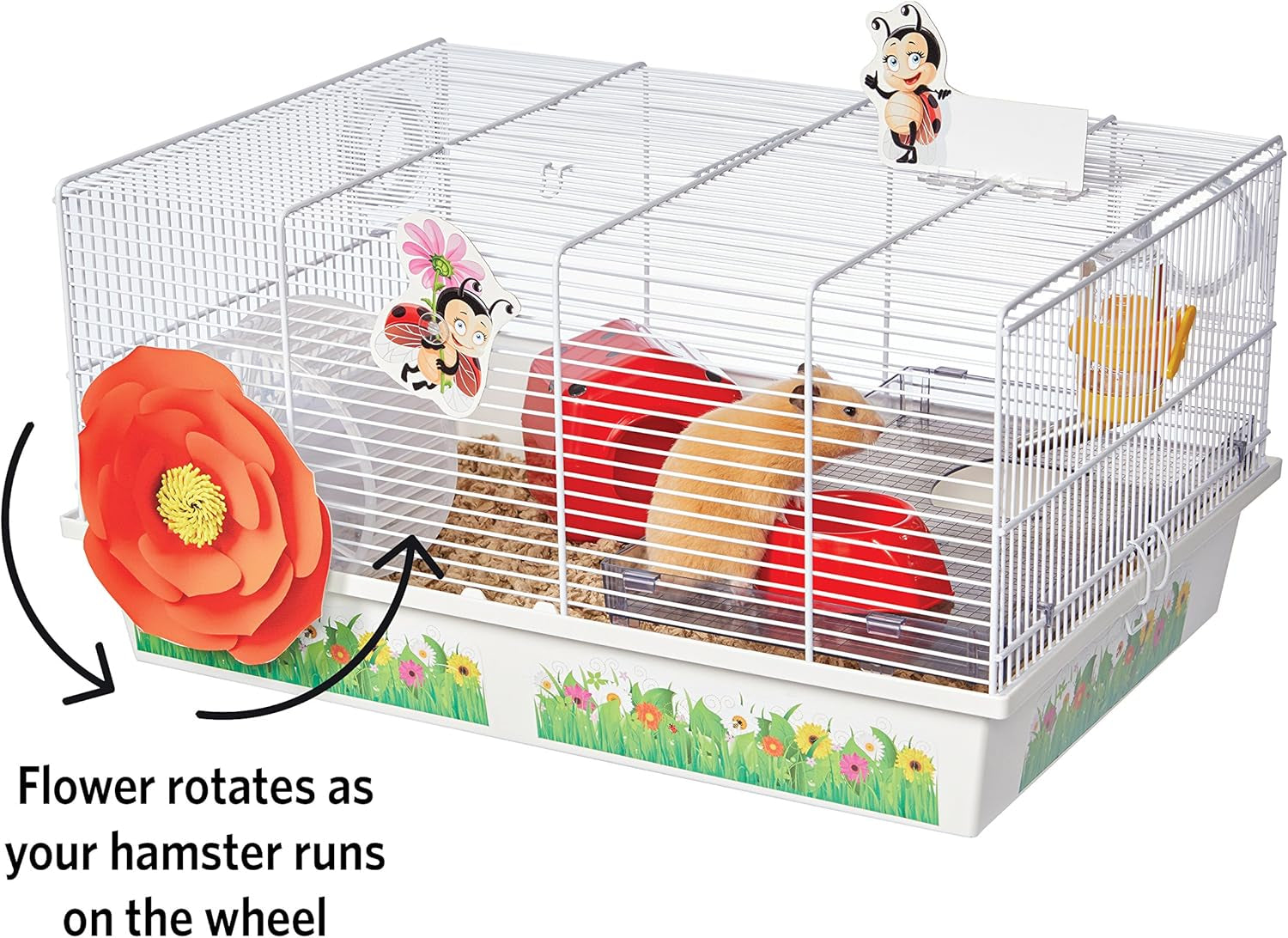 Hamster Cage | Lovely Ladybug Theme | Accessories & Decals Included