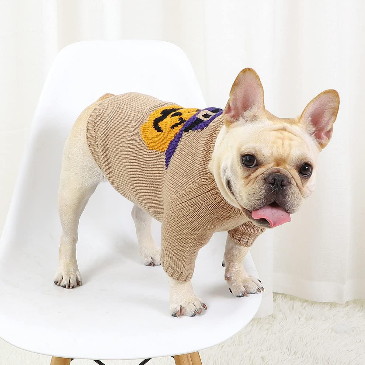 Sweaters Dog Winter Warm Clothes - Halloween Dog Sweater Soft Comfortable Pet Clothes Holiday Party for Cat and Puppy
