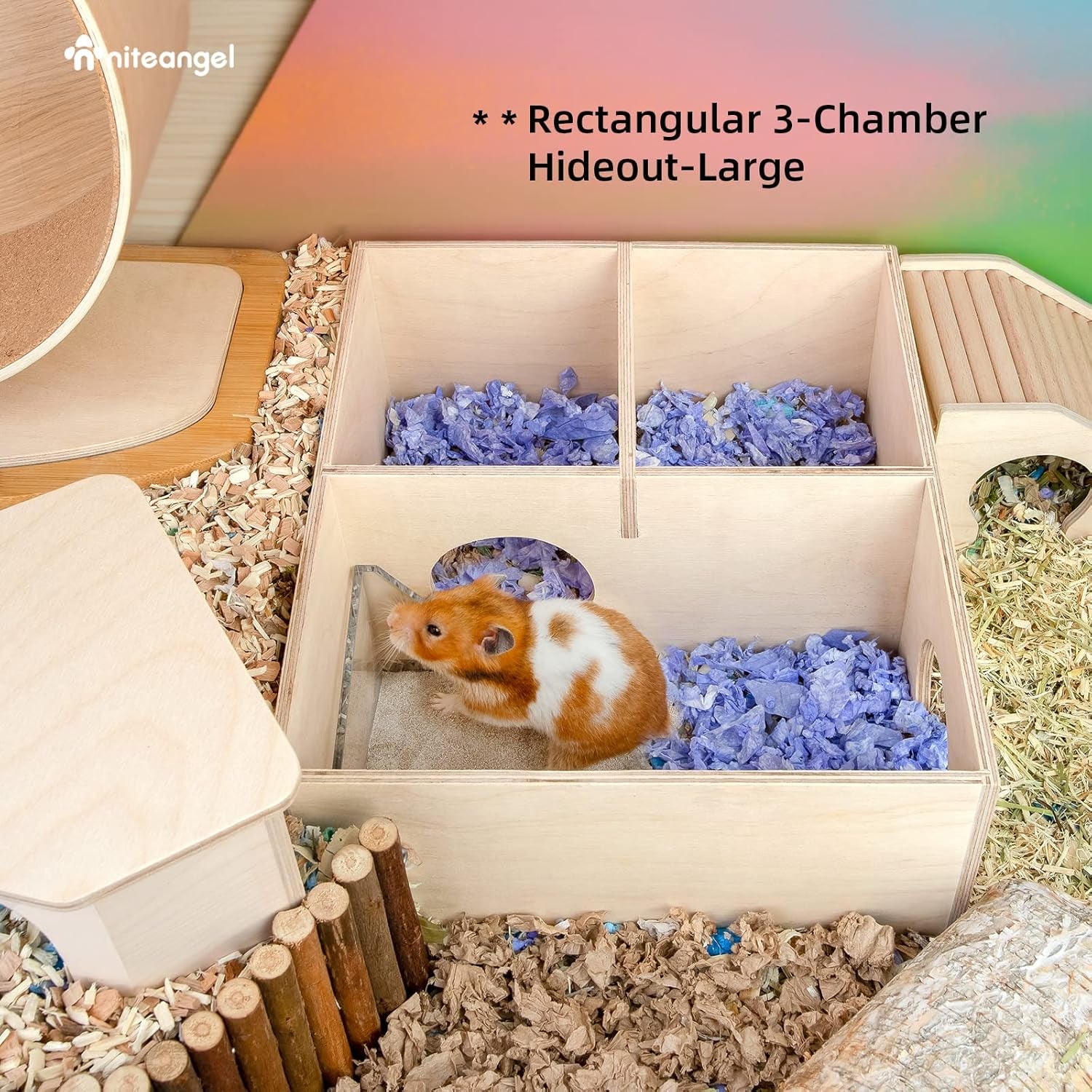 Small Animal Sand-Bath Box - Acrylic Critter'S Sand Bath Shower Room & Digging Sand Container for Hamsters Mice Lemming Gerbils or Other Small Pets (Fan-Shaped, Transparent)