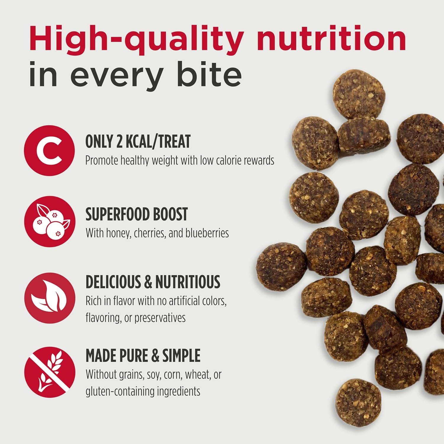 Trainers Duck Recipe Grain-Free Low-Calorie Healthy Dog & Puppy Training Treats, 4 Ounce Pouch