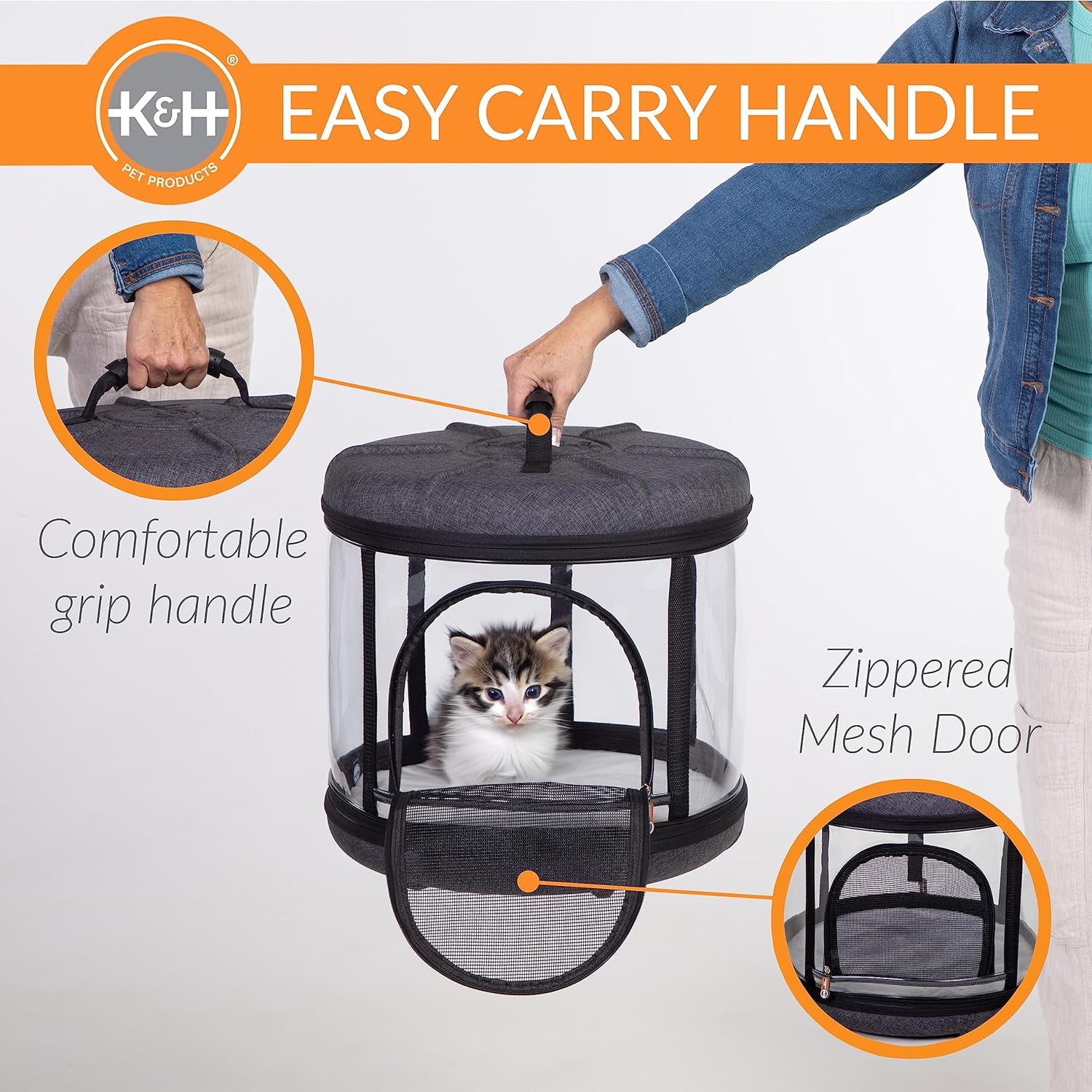 Mod Capsule Soft-Sided Pet Carrier for Cats Clear 17 X 17 X 15.5 Inches