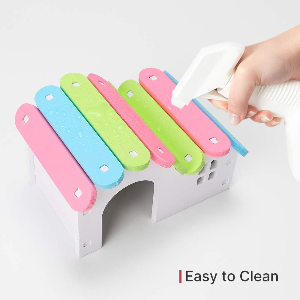 Hamster Toys Wheel Cage Accessories for Dwarf Hamster Wooden House Hideout Syrian Hamster Exercise Wheel Water Bottle with Holder