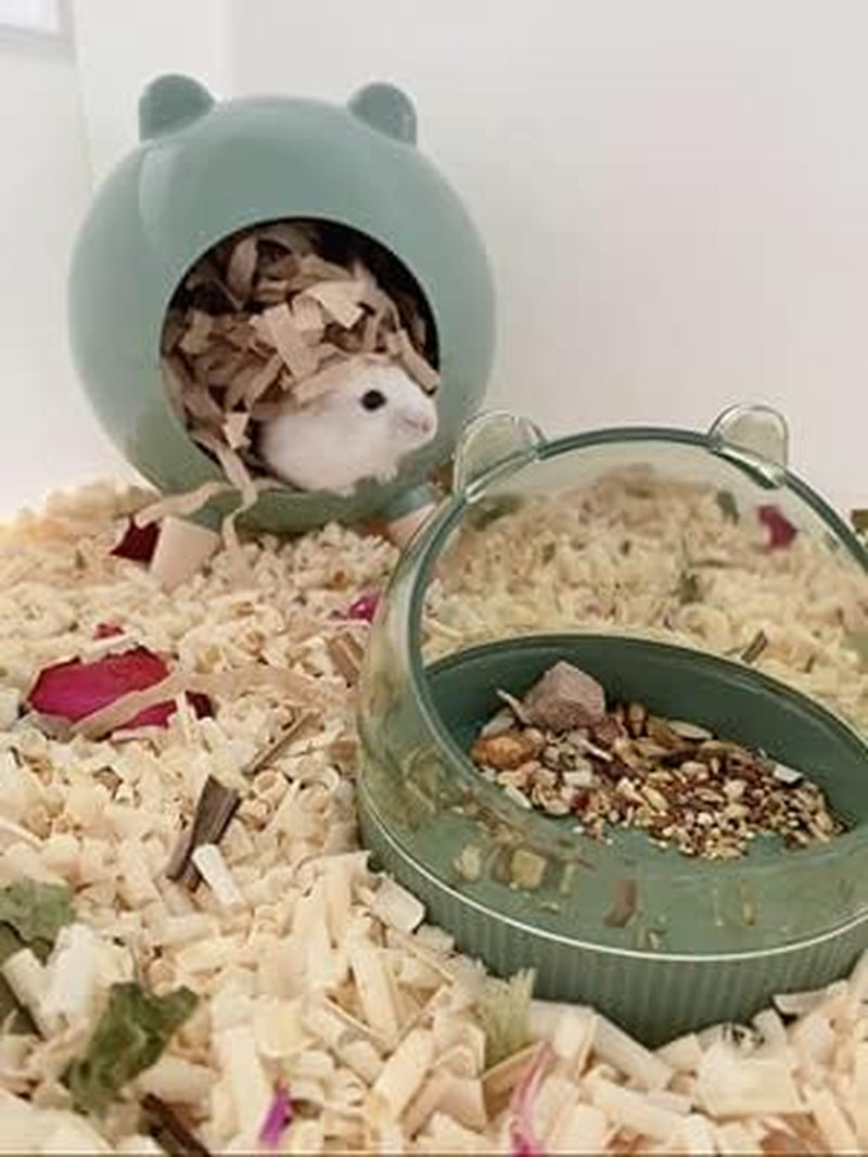 Burrowing Comfortable Hamster House Large Hideout for Ferret Hedgehog Chinchilla Bear Dragon Nest Hamster Accessories (Green)